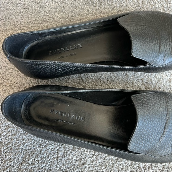 Everlane black leather pointed toe loafers size 8.5 - Picture 3 of 7